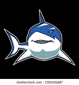 Simple Shark Blue Illustration