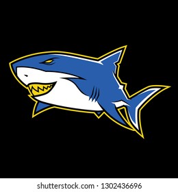 Simple Shark Blue Illustration