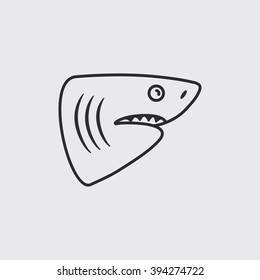 simple shark icon