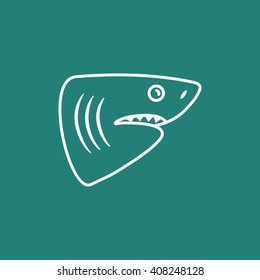 simple shark icon