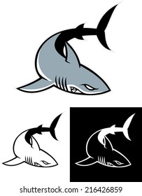 simple shark mascot