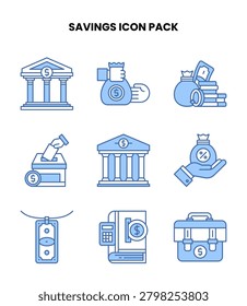 Simple and sharp Blue icons from the Savings icon set.