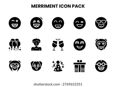 Simple and sharp Glyph icons from the Merriment icon set.