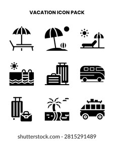Simple and sharp Glyph icons from the Vacation icon set.