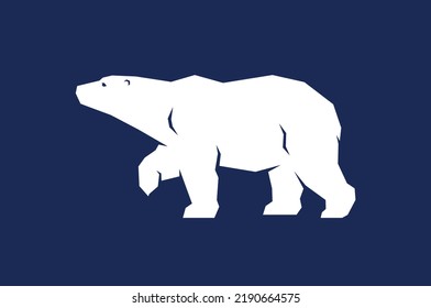 Simple Sharpen Design of Walking Polar Bear