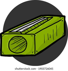 Simple sharpener cartoon style illustration vector