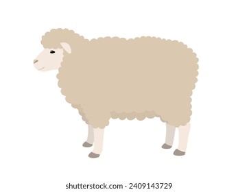 Simple sheep vector illustration material