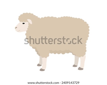 Simple sheep vector illustration material