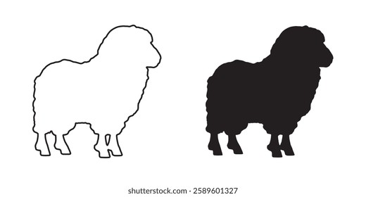 Simple Sheep Vector - Minimalist Sheep Silhouette Design
