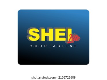 Simple SHEI LITE text vector, perfect for Vinyl sticker production logos,