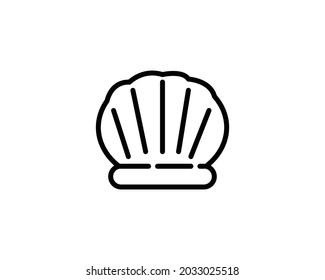 simple shell icon with black line