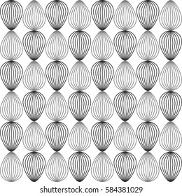 Simple shell outline pattern - seamless editable vector background tile (grey)