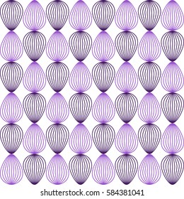 Simple shell outline pattern - seamless editable vector background tile (purple)