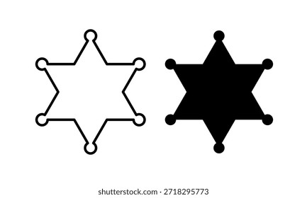 Ícone de vetor de emblema do xerife simples