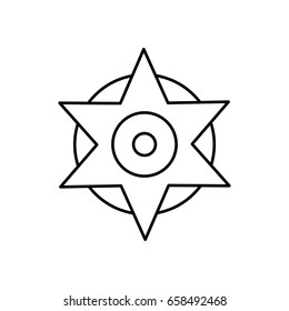 SImple sheriff star icon. Icon for web of mobile interfaces