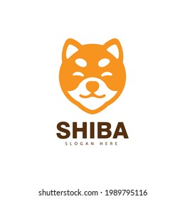 Simple Shiba Inu Character logo design