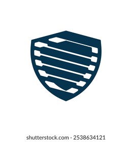 simple shield abstract vector logo