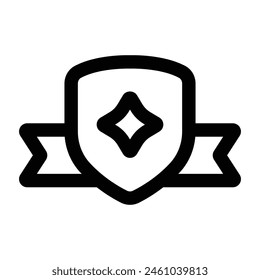 Symbol für einfaches Schildabzeichen. Das Symbol kann für Websites, Druck-Vorlagen, Präsentations-Vorlagen, Illustrationen, etc. verwendet werden	