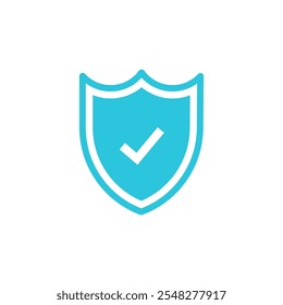 Simple shield badge. Isolated on white background. 