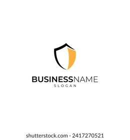 Simple shield emblem logo template