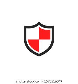 Simple Shield guard logo design template icon vector illustration
