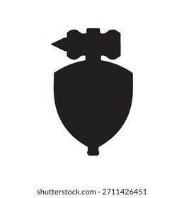 Ilustración simple del logotipo del escudo y del martillo en el fondo blanco
