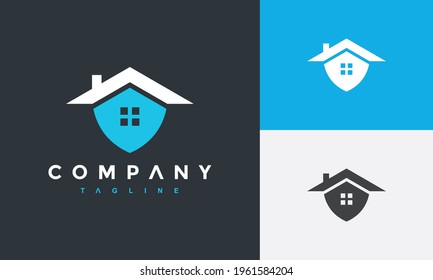 the simple shield home logo	