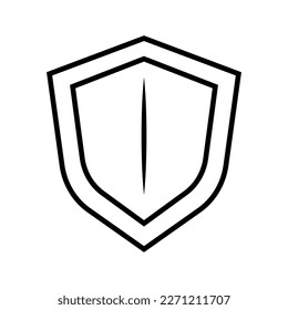 Simple shield icon. Defense. Vector.