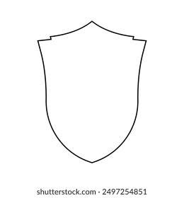 simple shield icon illustration design