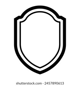 diseño de plantilla de ilustración de icono de escudo simple