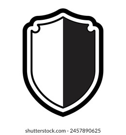 simple shield icon illustration templet design