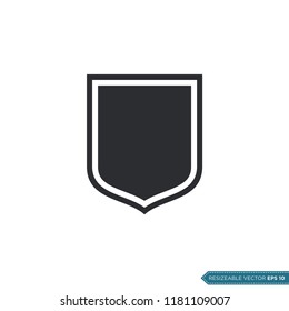 simple shield icon logo template