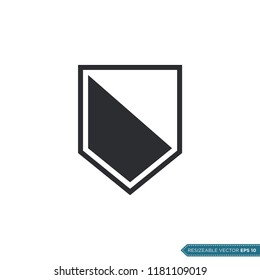 simple shield icon logo template