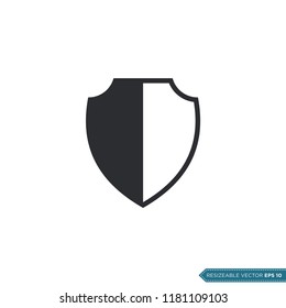 simple shield icon logo template