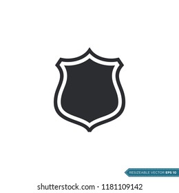 simple shield icon logo template