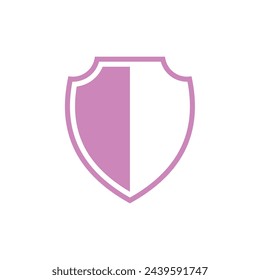 Diseño de ilustración de plantilla de logotipo de icono de escudo simple