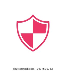 Simple Shield Icon Logo Template Illustration Design