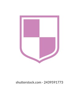 Simple Shield Icon Logo Template Illustration Design