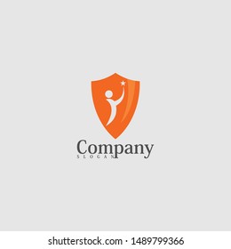simple shield icon logo vector template design