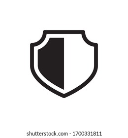 Sencillo Icono De Blindaje En El Vector De Diseño A La Vez Eps 10