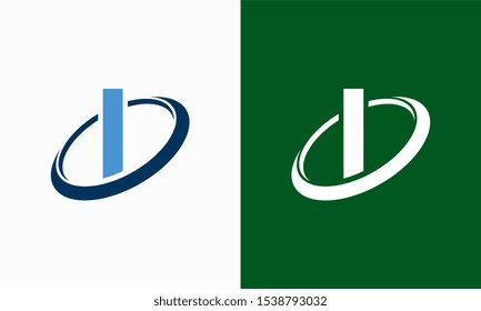 Simple Shield Letter I logo designs, I initial Shield Planet Circle logo symbol icon template