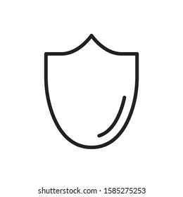 Simple shield line icon. Stroke pictogram. Vector illustration isolated on a white background. Premium quality symbol. Vector sign for mobile app and web sites.