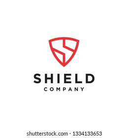 Simple Shield Logo Design Stock Vector (Royalty Free) 1334133653 ...