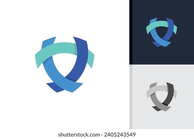 simple shield logo design icon vector template