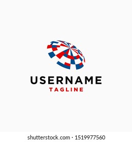 diseño de un simple logotipo en escudo inspirado . plantilla de diseño del logotipo del escudo de esfera . logotipo de escudo americano