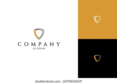 Simple shield logo with empty space in the middle for template