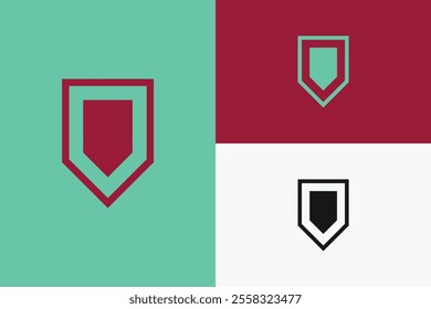 simple shield logo, suitable for brand identity logo of security companies and insurance companies.