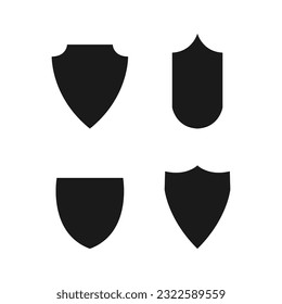 Simple shield set illustration vector design