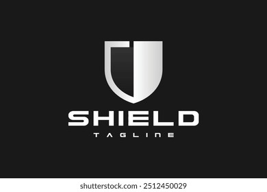 the simple shield silver logo