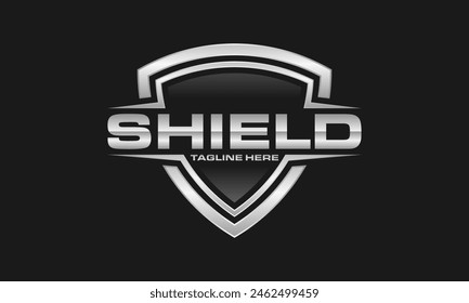 Simple Shield Strong Logo, Shield Symbol For Security Company Vector Illustration